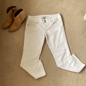 EUC American Eagle White Stretch Cropped Jeans - 4